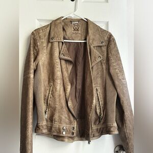 Thick leather jacket
